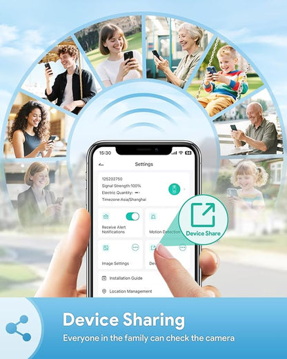 AUE Doorbell Camera Wireless, 2K HD Video Doorbell with Ring Chime, Battery Operated, Night Vision, 2-Way Audio, PIR Motion Detection, 2.4Ghz WiFi, IP66 Waterproof, Compatible with Alexa