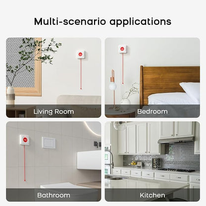 Tuya Zigbee Call Button for Elderly Caregiver Wireless Life Alert Caregiver Call Button App Notification Emergency Button SOS Alarm Bell for Seniors Waterproof No Monthly Fee