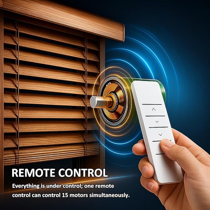 Tuya ZigBee 3.0 Roller Shade Motor, 120V AC Smart Tubular Motor, Electronic Limit, Compatible with Alexa & Google Home, Remote Control Electric Blind Drive (6.0 N.m for Φ50mm (2") Round Tube)