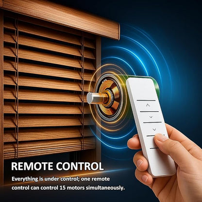 Tuya WiFi Φ35mm Smart Roller Shade Motor Kit Compatible with Alexa & Google Assistant, 38dB Quiet Brushless Drive, Motorized Blind Automation (6.0 N.m Motor Suitable for Φ50mm (2") Groove Tube)