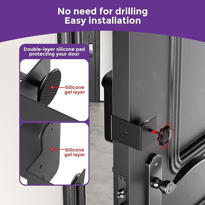 Blink Doorbell Mount for Blink Video Doorbell 2nd Gen (2025) – Anti-Theft No-Drill Security Mount with Protective Cover, Zero Sensor Interference, Weatherproof, Black