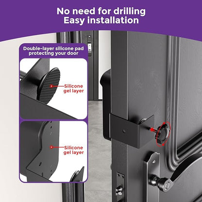 Blink Doorbell Mount for Blink Video Doorbell 2nd Gen (2025) – Anti-Theft No-Drill Security Mount with Protective Cover, Zero Sensor Interference, Weatherproof, Black
