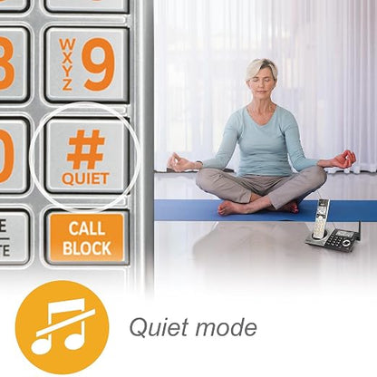 AT&T CL83107 DECT 6.0 Cordless Phone, 5-Handset, Silver/Black | Dual Keypad Base, Answering Machine, Smart Call Blocker, Caller ID Announcer, Intercom & Long Range