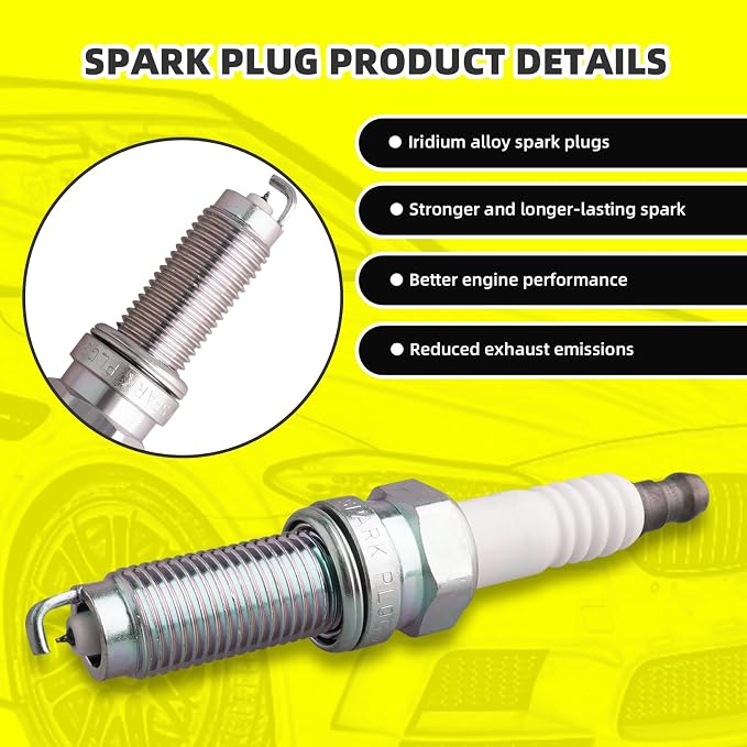 Set of 6 Ignition Coils Pack UF648 & 6 PCS Iridium Spark Plugs