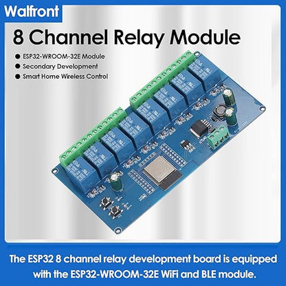 8-Channel Smart Relay Module WiFi BLE IoT Control Board for Home Automation Relay Switch (DC5-30V AC250V)