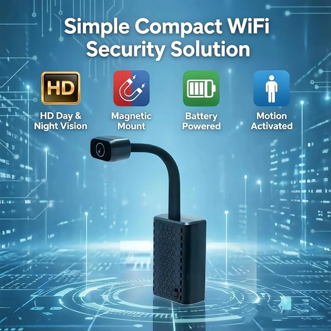 W-GN WiFi Indoor Security Camera with Adjustable Viewing Angles