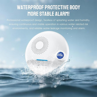 PILSAMAS Wireless Water Leak Detector - Works Standalone or with Smart Hub, Loud Siren Water Leak Sensor and Drip Alarm, IP67 Waterproof, for Home, Basement, Bathroom, Under Sink, Laundry