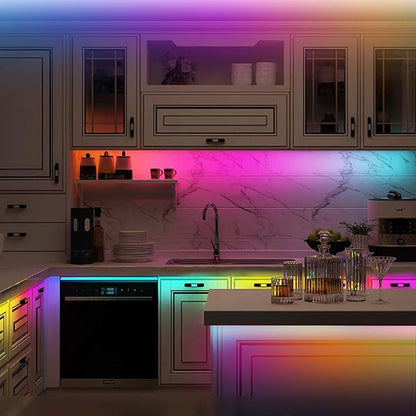 LED Strips Lights USB Powered Rainbow Chasing RGB LED Lights Strip LED TV Backlight Strip with 17-Key RF Remote Color Changing Strip Lights Waterproof IP65 LED Rope Lights LED Lights 2M 6.54FT
