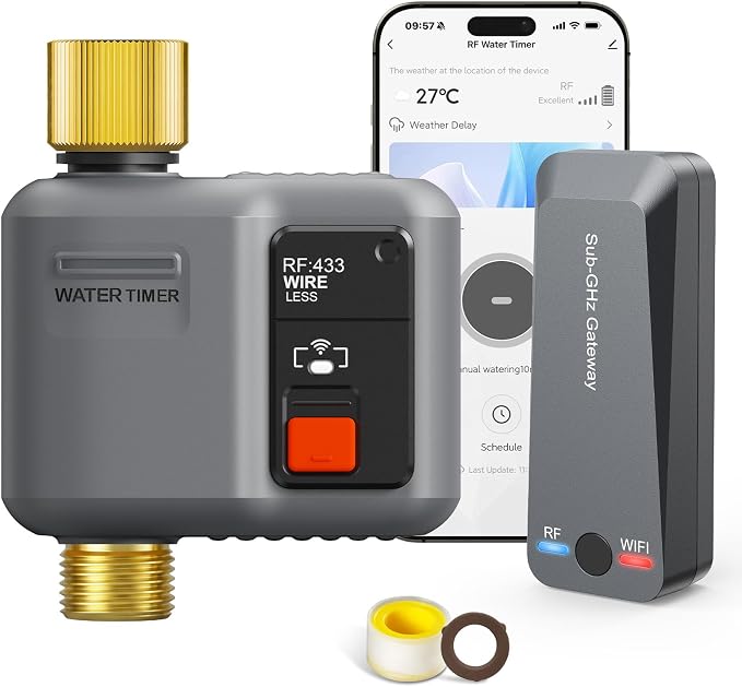 WiFi Water Timer for Garden Hose,WiFi Sprinkler Controller with 984ft Range