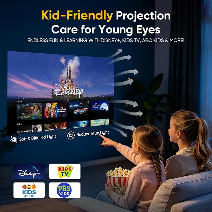 TMY Smart Projector with Google TV System, Native 1080P 4K Home Theater