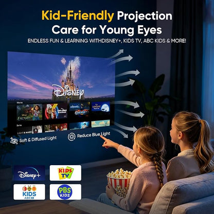 TMY Smart Projector with Google TV System, Native 1080P 4K Home Theater