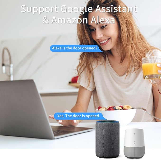 Tuya Zigbee Door and Window Sensor, Wireless Mini Contact Sensor, Requires Tuya Zigbee Hub, Smart Life Zigbee Connection, Compatible with Alexa/Google Assistant, 4Pack