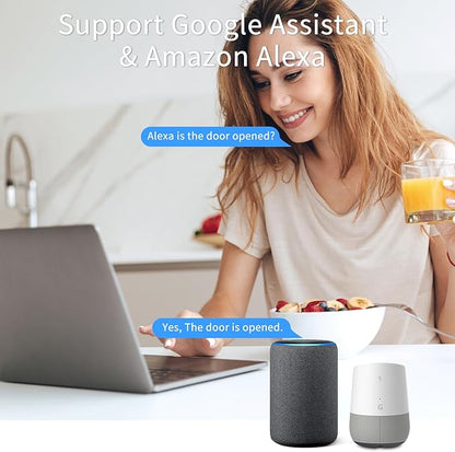 Tuya Zigbee Door and Window Sensor, Wireless Mini Contact Sensor, Requires Tuya Zigbee Hub, Smart Life Zigbee Connection, Compatible with Alexa/Google Assistant, 4Pack