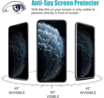 PEHAEL 2 Pack for iPhone 11 Pro Max/iPhone Xs Max Privacy Screen Protector Anti-Spy Tempered Glass Film 9H Hardness Easy Installation Bubble Free [6.5 inch]