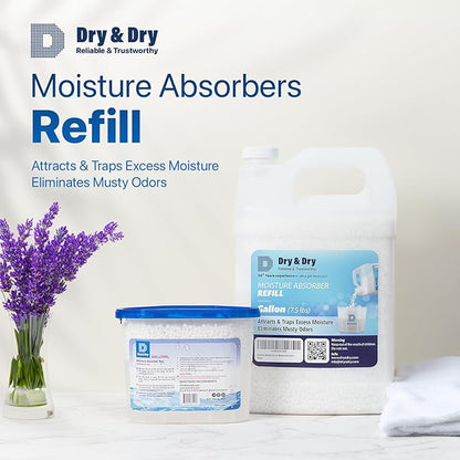 Dry & Dry Moisture Absorbers Refill Beads (8 LBS) - Dehumidifiers for Home Dehumidifier for Basement Dehumidifiers for Bedroom Small Dehumidifiers Dehumidifiers Moisture Absorbers