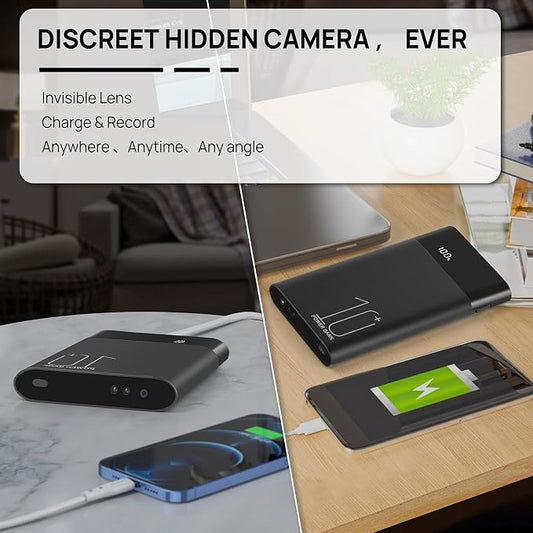 Wireless Security Hidden Camera - Wireless Nanny Cam - Night Vision Indoor/Outdoor Use - APP Remote Control