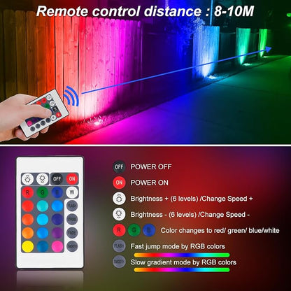 T-SUN RGB Led Flood Light 100W,1000W Equivalent 10000LM Outdoor Flood Light | Christmas Light Color Changing Led Stage Lights IP66 Waterproof Landscape Lights with Remote Outdoor for Garden Yard, US Plug