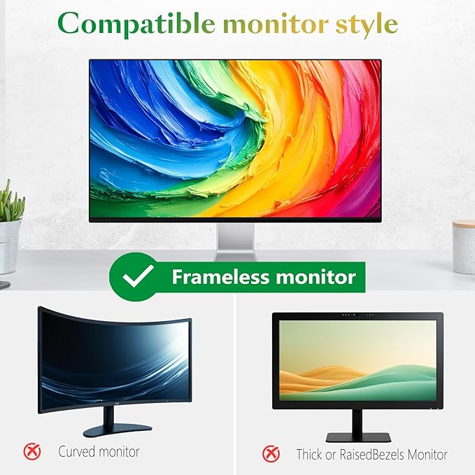 Magnetic 32 inch Privacy Screen for Computer Monitor 16:9 Widescreen Desktop PC, 32in Hanging Removable Anti Glare Blue Light Eye Protection Shield, Anti Spy Screen Protector Panel