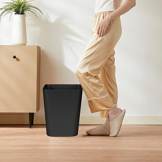 Trash Can - Small Waste basketbin - 1.8 Gallon- for Office,Home,Bathroom,Kitchen - Black