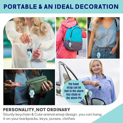 Rechargeable Personal Alarm for Women – 130dB Loud Emergency Alarm Keychain with Strobe Light, Self-Defense Safety Alarm with Low Battery Alert for Women, Kids & Seniors
