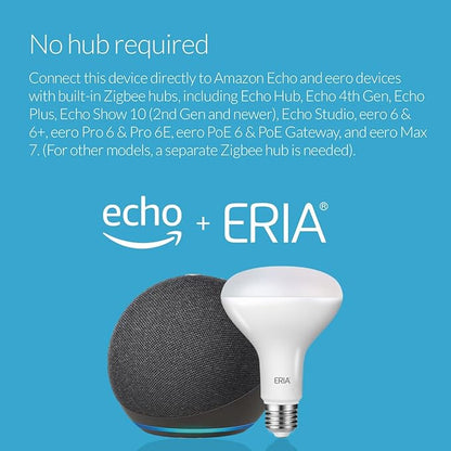 ERIA Smart Light Bulbs, BR30 ZigBee Tunable White 800LM 65W Equivalent, Works, Hue*, SmartThings, HA, Amazon Echo (4th Gen), Alexa, HA, Google Assistant (2-Pack)