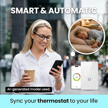 1 PC Dual Voltage 120V/240V WiFi Heated Radiant Floor Thermostat