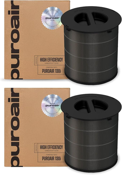 PuroAir 130 HEPA Air Purifiers for Home Pets - Covers Up To 600 Sq Ft - Filters Up To 99.9% of Pollutants, Smoke, Pollen, Dust - Quiet HEPA Air Filter - Air Purifiers for Bedroom (2 Pack)