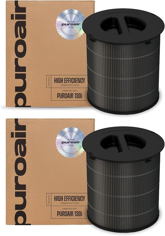 PuroAir 130 HEPA Air Purifiers for Home Pets - Covers Up To 600 Sq Ft - Filters Up To 99.9% of Pollutants, Smoke, Pollen, Dust - Quiet HEPA Air Filter - Air Purifiers for Bedroom (2 Pack)