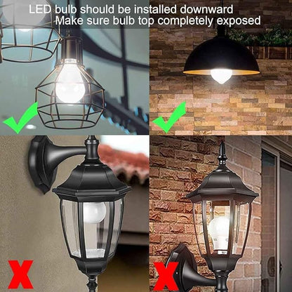 Boxlood Motion Sensor Light Bulbs, 12W(100-Watt Equivalent) PIR Motion Activated Dusk to Dawn Outdoor LED Light Bulb, E26 5000K Daylight, Perfect for Garage Front Door Porch Hallway Basement 4Piece