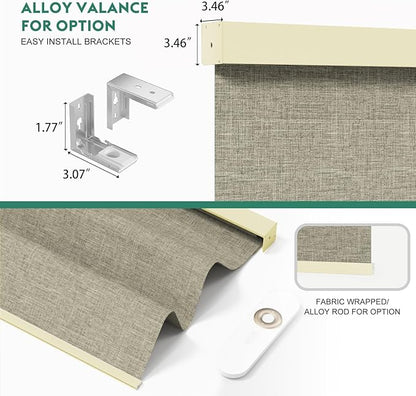 Motorized Blinds with Remote [100% Blackout & Silent Motor] Smart Blinds Compatible with Alexa Google HomeKit, Electric Roller Shades for Indoor Windows, Customized Size, Mist Brown