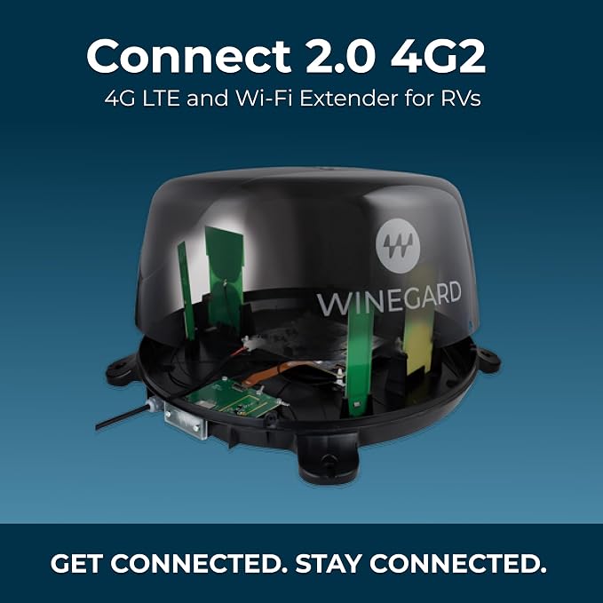Winegard 434719 Connect 2.0 4G2 (WF2-435) 4G LTE and Wi-Fi Extender for RVs