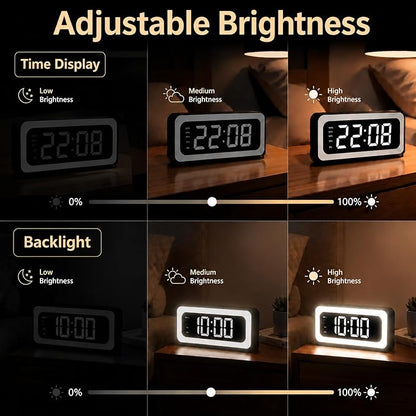 2K Alarm Clock with Camera for Home Security, 5G&2.4GHz WiFi Digital Clock Camera with Color Night Vision, AI Motion Detection, SD/Cloud Storage, Indoor Baby Pet Elderly Monitor