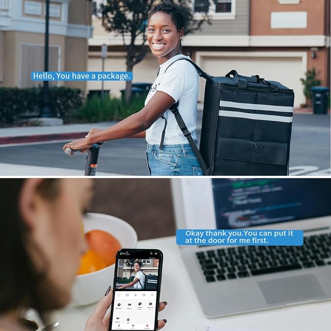 Cawhun Peephole Camera WiFi Doorbell with 4.3" LCD Smart Door Viewer
