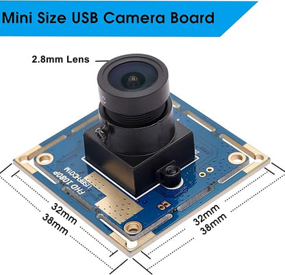 SVPRO 1080P USB Camera for Computer & Raspberry Pi - 30/60/100fps High Speed Board Camera - 2.8mm Lens - Industrial Video - OV2710 CMOS UVC Plug & Play