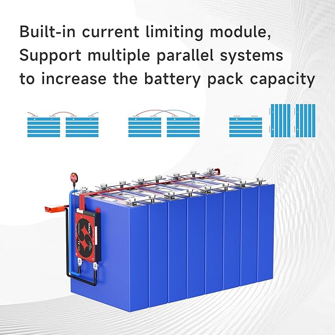 DALY BMS 12V 4S 250A Balance - Smart WiFi Bluetooth BMS with 5A Active Cell Balancing Supports RS485 CAN for 12V LiFePO4 Battery Pack RV Campers Boating Overlanding Home Energy