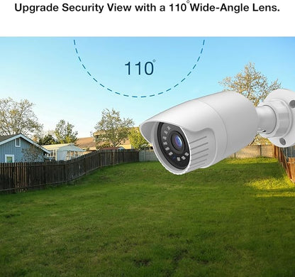4MP PoE IP Turret Bullet Camera with, IP Security Camera Outdoor Indoor Wired, Night Vision 65ft, Human Motion Detection, Waterproof IP66, 2.8mm Lens, 24/7 Recording