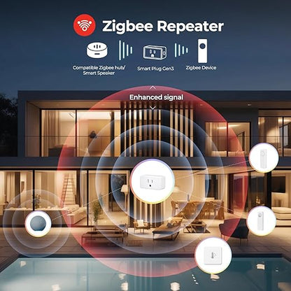 THIRDREALITY Smart Plug Gen3,Precise Real-time Power Monitoring,15A Outlet, Enhanced Zigbee Repeater,ETL Certified,ZigBee Hub Needed,Work with Home Assistant,Compatible Echo Devices and SmartThings
