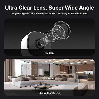 EVERSECU 2K Magnetic Security Camera for Home, Night Vision, Compact Pet Camera with Phone App, Motion Detection, 2-Way Audio, 2.4ghz WiFi Baby Monitor, Work with Alexa, Supports RTSP&ONVIF(4pack)