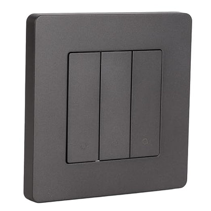 Jeanoko 3 Gang Smart Control Panel Compact Design Intelligent Switch for Home Automation System PVC Material (Gray)
