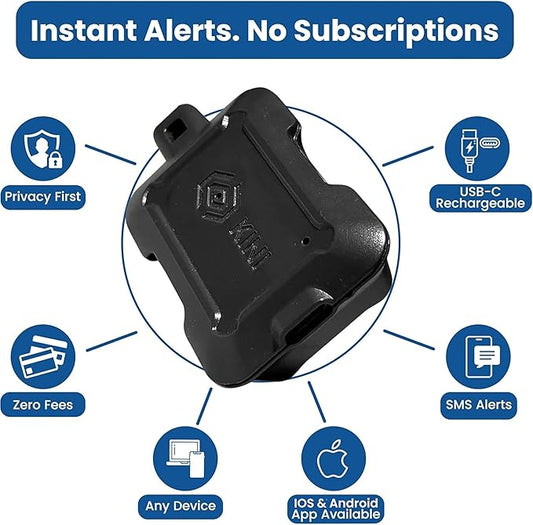 Kini Safe Alert Wi-Fi Motion Sensor Alarm - Instant App, SMS & Email Alerts - Gun Safes, Cabinets, Drawers - Easy Install, No Subscription, Rechargeable 12-18 Month Battery, IFTTT, USA-Made