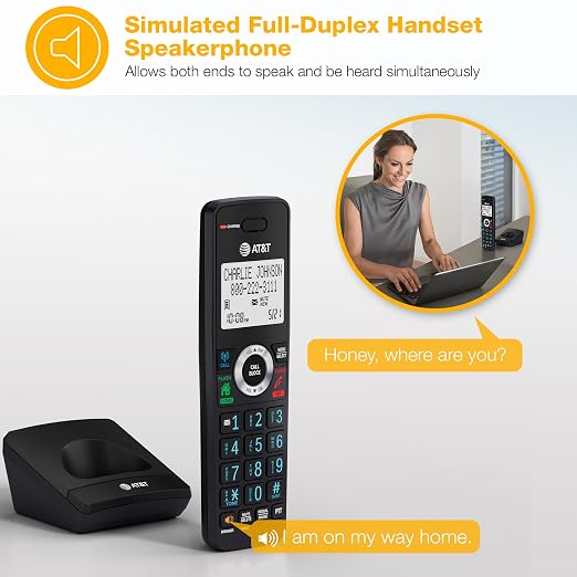 AT&T DLP70090 Expansion Cordless Handset ONLY – Compatible ONLY with DLP73290, DLP73390, DLP73490, DLP73590 Base Systems – Long Range DECT 6.0, Bluetooth Connect to Cell, Intercom, Speakerphone