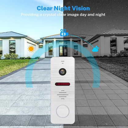 Video Doorbell Home Intercom with 1080P Video Entry Doorphone Door Camera,10 Inch Touch WiFi Monitor System(Wired),TUYA WiFi Smart Home Video Intercom Door Phone Kits for Villa Apartment