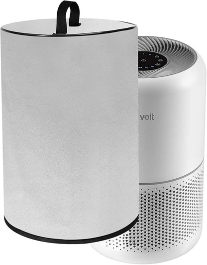 Heavy Duty Fabric Water-Resistant Nylon Air Purifier Dust Cover Compatible with LEVOIT Air Purifier Core300-P/Core 300S/Afloia Kilo Air Purifiers/PuroAir 240 HEPA 14 Air Purifier (Silver Grey)