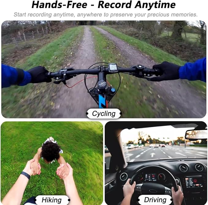 4K 128GB Body Camera, Audio and Video Recording, with Magnetic Back Clip&Bike Mount, 180°Rotating Lens, Wearable Portable Bodycam for Outdoor/Sports/Security/Police