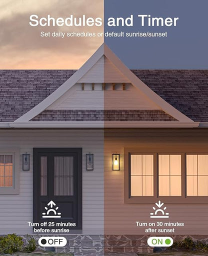 GHome Smart Switches for Lights, WiFi Smart Light Switch Works with Alexa and Google Home, Single Pole, Neutral Wire Required, 2.4Ghz WiFi Light Switch with APP Control, No Hub Required, UL FCC Listed