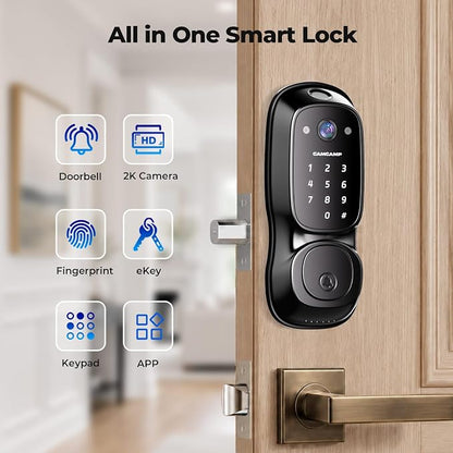 Video Smart Lock with Camera, 3-in-1 Smart Deadbolt for Front Door