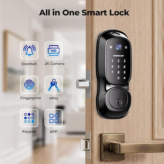 Video Smart Lock with Camera, 3-in-1 Smart Deadbolt for Front Door