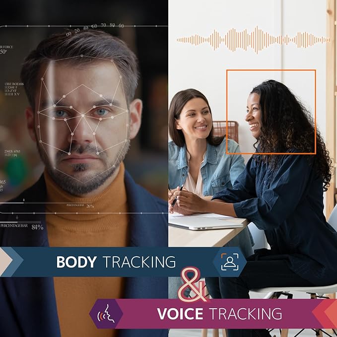 Innex Omni AI Built-in 4K 360 All-in-one Video Conference Camera, Multiple AI Mode, 4 mics and 2 Speakers, Speaker and Body Tracking, USB Plug and Play, Conference Room, for Zoom, Microsoft Teams