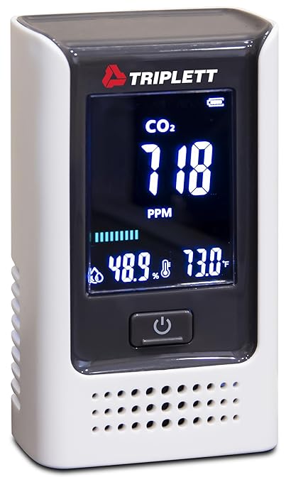 Triplett GSM215 Battery Operated Air Quality CO2 Meter with Temperature and Relative Humidity