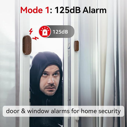 Sanjie Door Window Alarm Sensors, 3 Pack, 125dB, Volume Control | Easy-install door and window alarms with loud adjustable alerts, long battery life, and versatile use for home safety